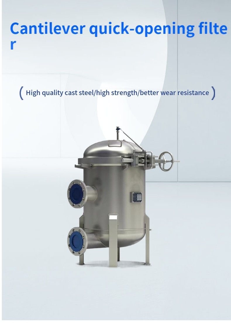 Cantilever quick-opening filter